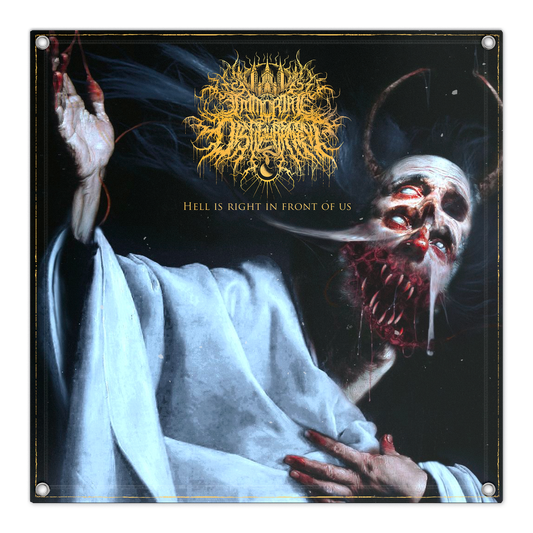 "Hell is Right in Front of Us" Wall Flag